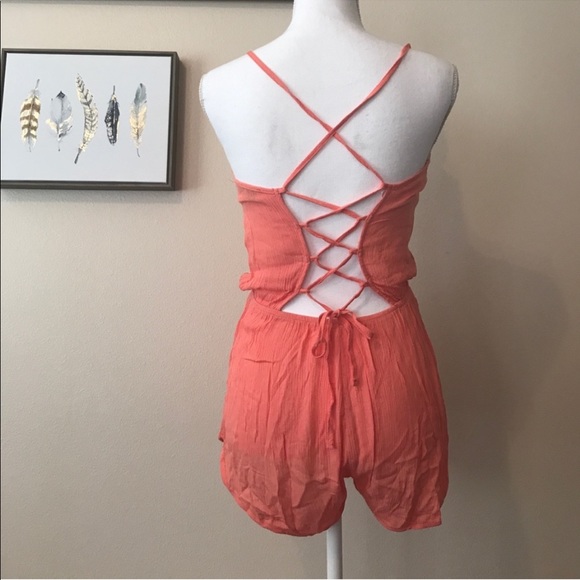 RELISTED Pink Strappy Swim Cover Up Romper - Picture 8 of 11
